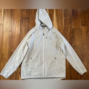 HUK Men's Pursuit Waterproof & Wind Resistant Zip Jacket Glacier Size L Large